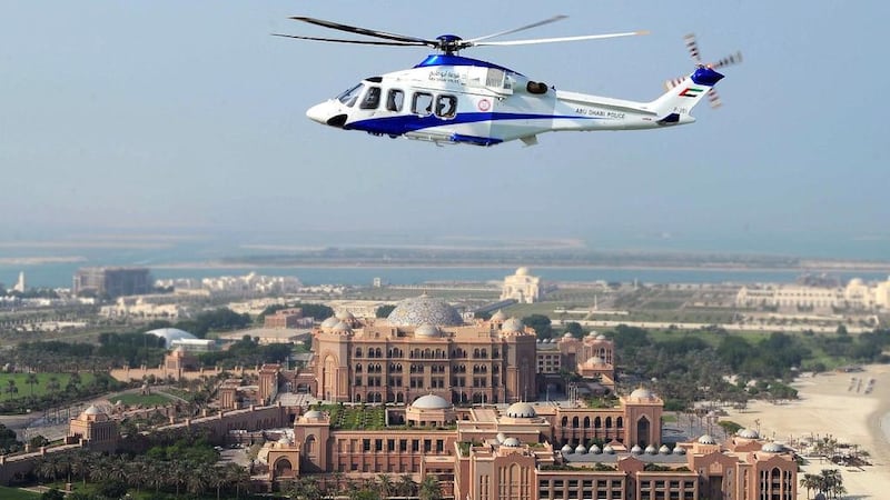Abu Dhabi Police's new helicopters were called in to attend several road-traffic accidents over the National Day weekend.