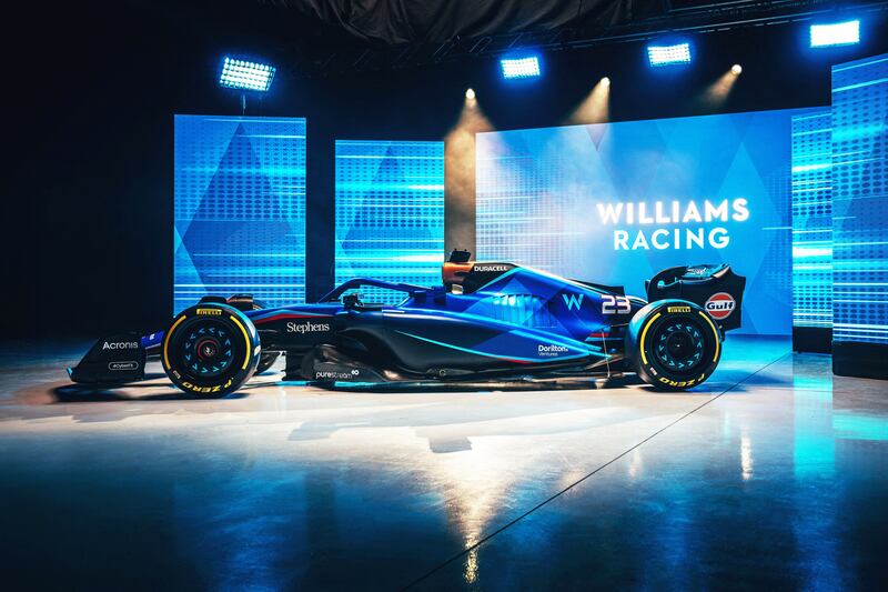 Williams Racing unveil their new car for the 2023 season. AFP