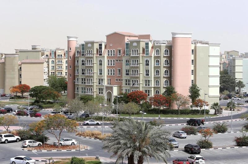 Residential apartments in the Discovery Gardens area developed by Nakheel in Dubai. Pawan Singh / The National