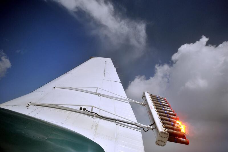 The original cloud-seeding programme in the UAE was initiated in the late 1990s and developed through cooperation between the National Centre of Meteorology and Seismology and leading international organisations such as the National Center for Atmospheric Research in Colorado and the US space agency, Nasa. Courtesy National Centre for Meteorology and Seismology