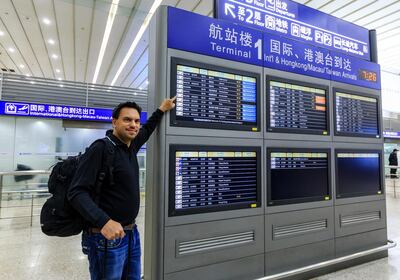 Andrew Fisher returns successfully to Shanghai. Etihad Airways