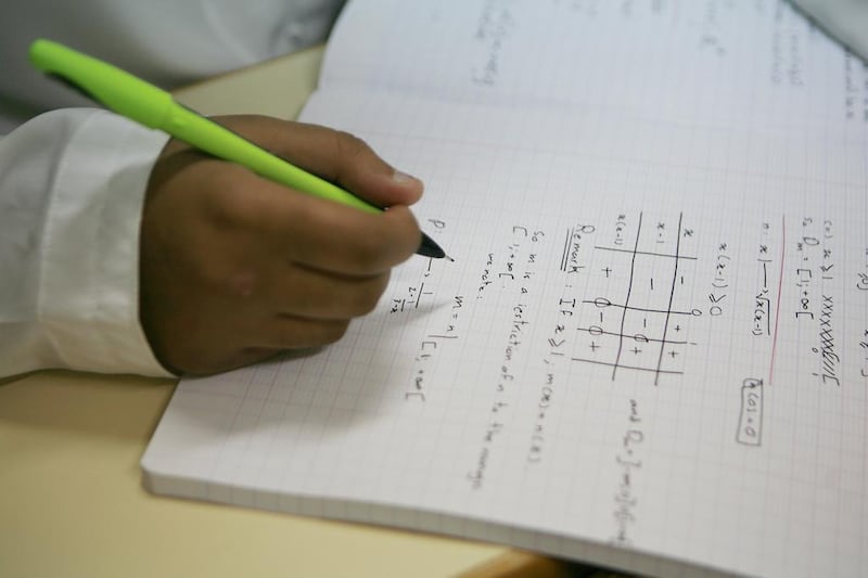 It's not fun to learn common core maths, says Maryam Ismail. Philip Cheung / The National

