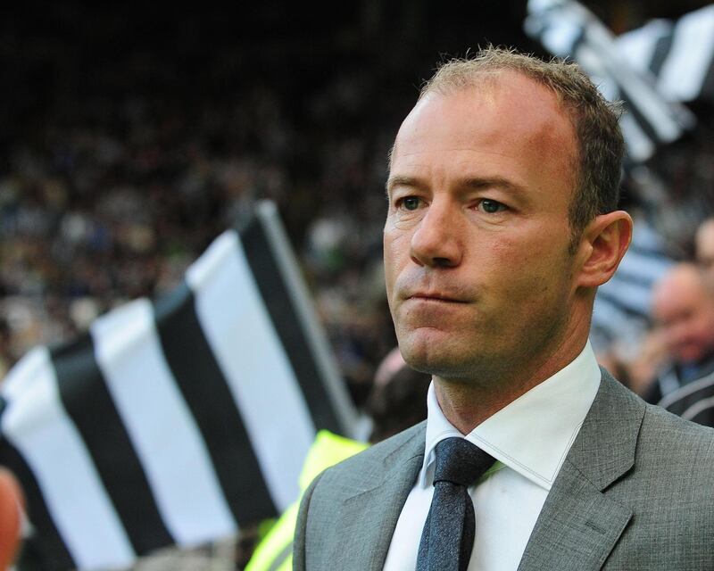 Alan Shearer during his spell as Newcastle caretaker manager. PA