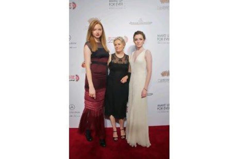 The actress and model Lily Cole, the director Mary Harron and the actress Sarah Bolger from the film The Moth Diaries at the Abu Dhabi Film Festival last night.