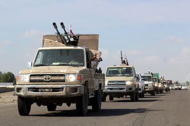 Yemen's Security Belt Force in Aden. AFP 