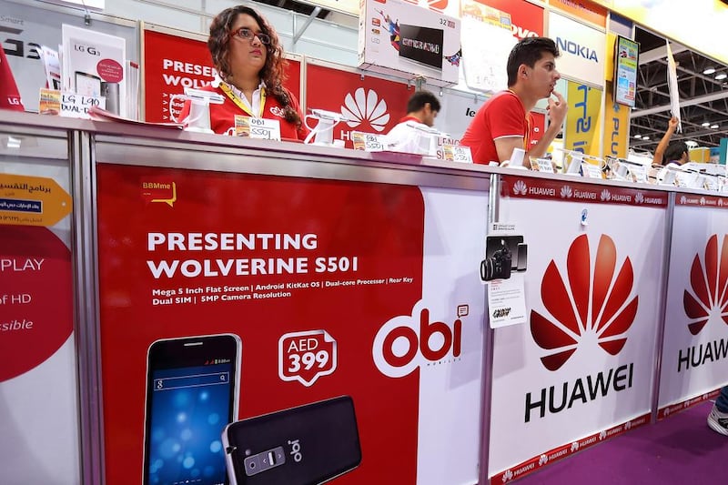 Chinese and local brands accounted for approximately 10 per cent of smartphone shipments in Mena last year. This figure is expected to double by the end of 2015. Pawan Singh / The National