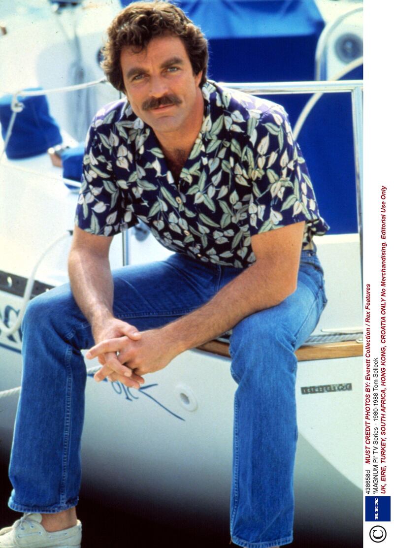 UK, EIRE, TURKEY, SOUTH AFRICA, HONG KONG, CROATIA ONLY No Merchandising. Editorial Use Only
Mandatory Credit: Photo by Everett Collection / Rex Features ( 438658d )
Tom Selleck
'MAGNUM PI' TV Series - 1980-1988

