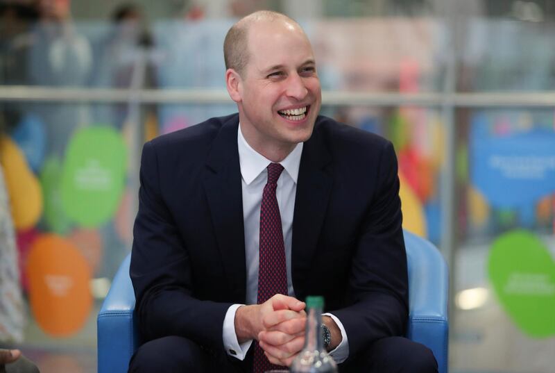 FILE - In this Thursday Jan. 18, 2018 file photo, Britain's Prince William joins military veterans now working for the National Health Service, as he visits Evelina London Children's Hospital in London. Kensington Palace says Prince William will visit Israel and the Palestinian territories at the end of June 2018, the first British royal to make an official visit there. (Daniel Leal Olivas/Pool via AP)