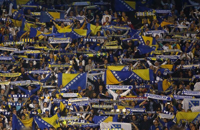 Bosnia-Herzegovina 4-1 Liechtenstein. Bosnia fans turned out to see the team remain in line to top Group G. Dado Ruvic / Reuters