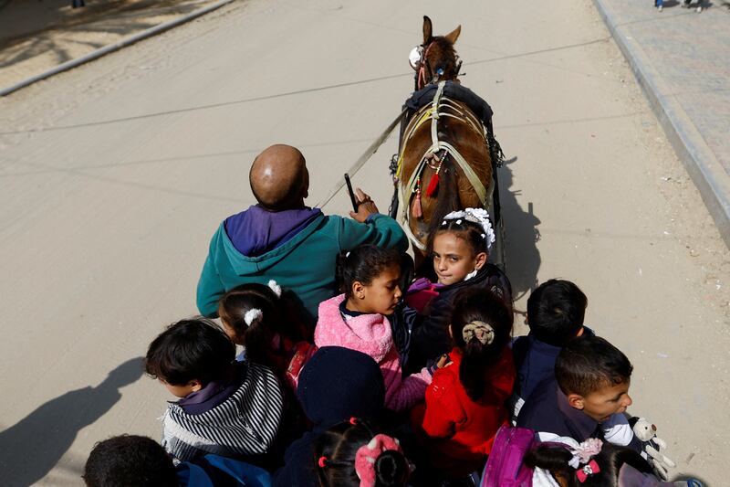 It costs about 40 shekels a month to take a school bus.