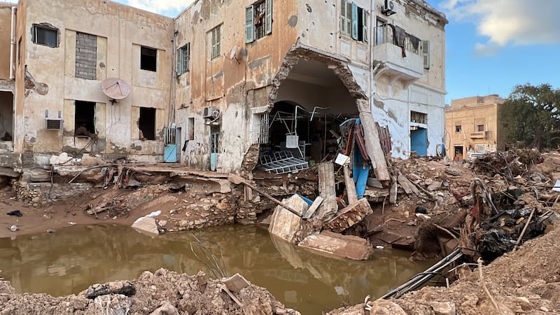 A damaged building, days after Storm Daniel swept across eastern Libya. EPA