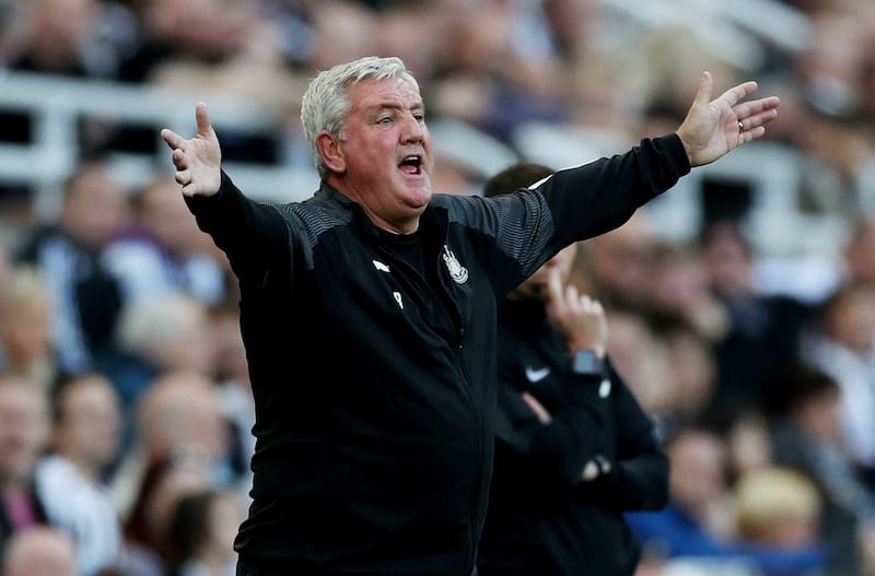 Soccer Football - Premier League - Newcastle United v Brighton & Hove Albion - St James' Park, Newcastle, Britain - September 21, 2019  Newcastle United manager Steve Bruce gestures Action Images via Reuters/Lee Smith  EDITORIAL USE ONLY. No use with unauthorized audio, video, data, fixture lists, club/league logos or "live" services. Online in-match use limited to 75 images, no video emulation. No use in betting, games or single club/league/player publications.  Please contact your account representative for further details.