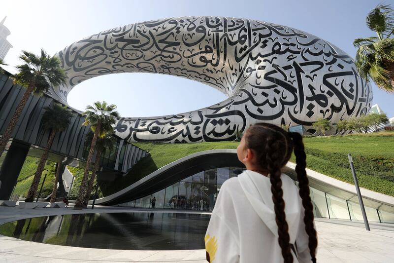 There are many things to do in Dubai, including visiting the Museum of the Future. Chris Whiteoak / The National