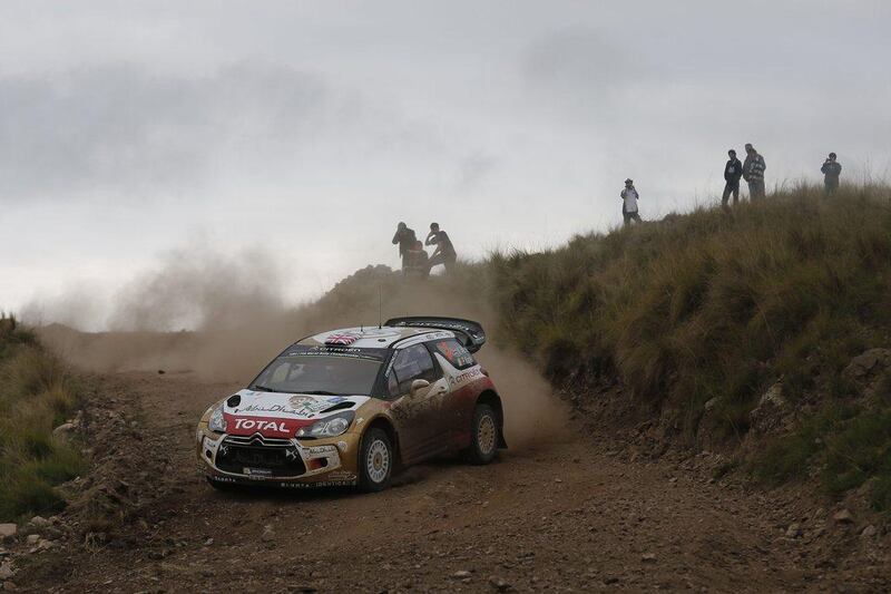 Kris Meeke in his Citroen Total Abu Dhabi WRT Citroen DS3 WRC during Day 1 of Rally Argentina on Friday in Villa Carlos Paz, Argentina. Massimo Bettiol / Getty Images / May 9, 2014 