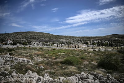 A site in Schisto, on the western outskirts of Athens, where a Muslim cemetery is to be built next to an Orthodox cemetery. AFP