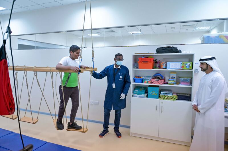 The Dubai Crown Prince was shown the facilities on offer.