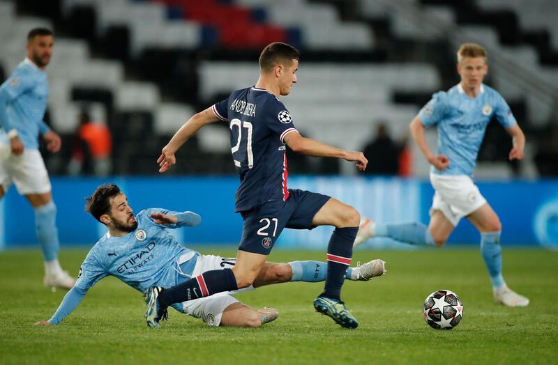 Ander Herrera - (On for Paredes 83') N/A. Cross towards Marquinhos in a rare PSG second half attack. Reuters