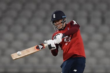 England's Tom Banton bats during the international Twenty20 cricket match between England and Pakistan at Old Trafford cricket ground in Manchester, north-west England, on September 1, 2020. RESTRICTED TO EDITORIAL USE. NO ASSOCIATION WITH DIRECT COMPETITOR OF SPONSOR, PARTNER, OR SUPPLIER OF THE ECB / AFP / POOL / Mike Hewitt / RESTRICTED TO EDITORIAL USE. NO ASSOCIATION WITH DIRECT COMPETITOR OF SPONSOR, PARTNER, OR SUPPLIER OF THE ECB