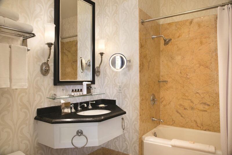 Tower Building bathroom at the Fairmont Hotel in San Francisco. Courtesy of Fairmont Hotels & Resorts