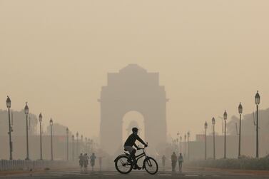 The India Gate war memorial on October 17, 2019. Reuters