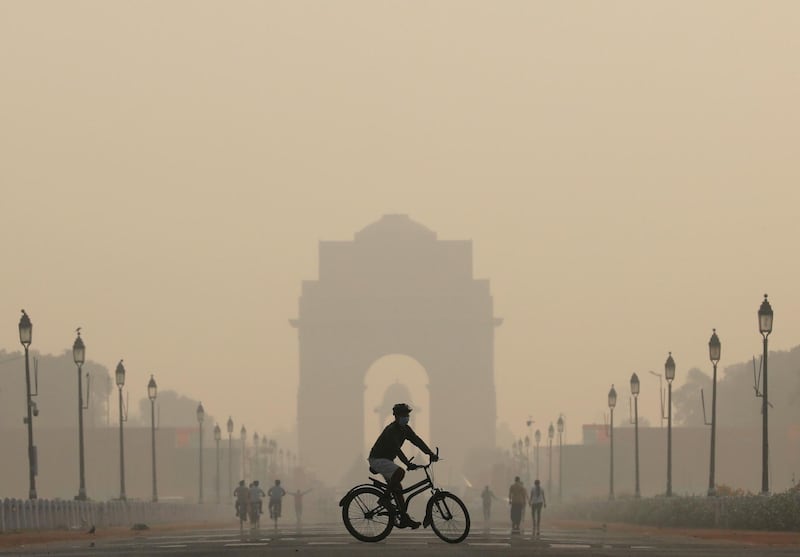 The India Gate war memorial on October 17, 2019. Reuters