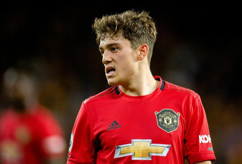 Manchester United's Daniel James in action. EPA