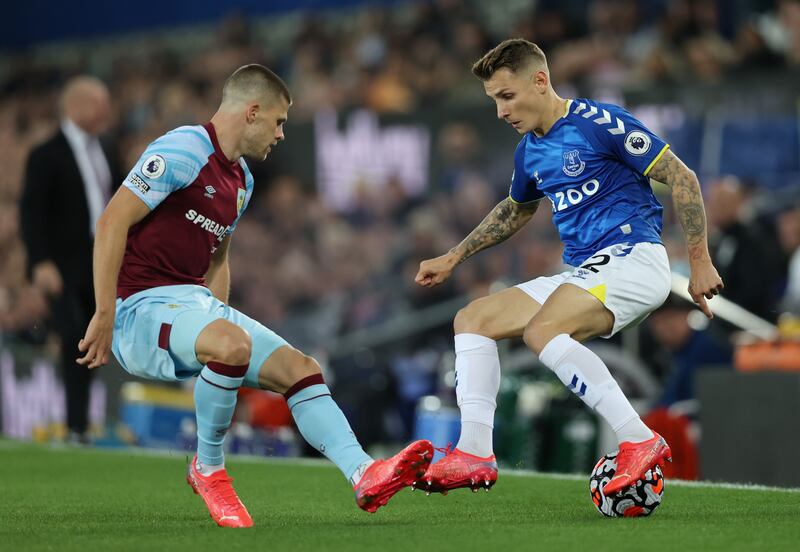 Lucas Digne, right, has fallen out with Everton manager Rafa Benitez. Getty