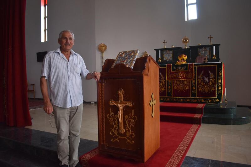 Originally from Mosul, Iraq, Matta Brahim retired to volunteer on the council of Sodertalje‚Äôs Assyrian St Thomas Church.. Photo by Gareth Browne
