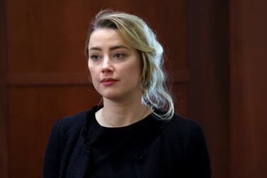 US actress Amber Heard during the 50 million US dollar Depp vs Heard defamation trial at the Fairfax County Circuit Court in Fairfax, Virginia, USA, 28 April 2022.  Johnny Depp's 50 million US dollar defamation lawsuit against Amber Heard that started on 10 April is expected to last five or six weeks.   EPA / MICHAEL REYNOLDS  /  POOL