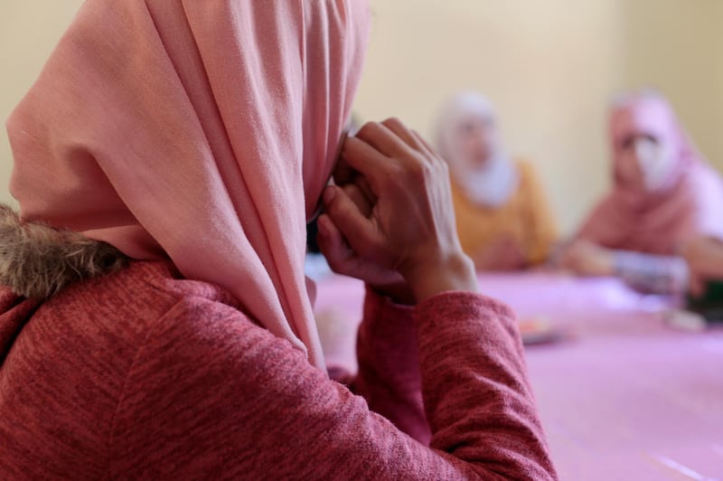 Women who claim to have been abused await for counselling at a centre in Sale, Morocco. Reuters