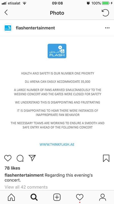 Flash released a statement on Instagram, which they later retracted. 