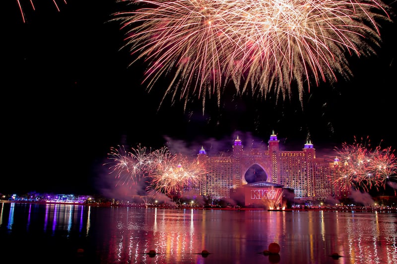 Atlantis, The Palm, hosted a gala dinner to ring in the New Year, with front row seats to the fireworks. Photo: Atlantis, The Palm