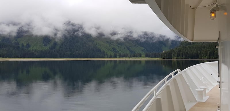 The UnCruise boat in Misty Fjords National Monument, Alaska. 