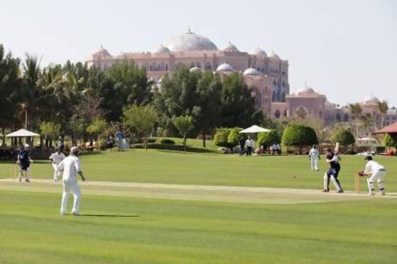 An eight-team tournament marked the return of cricket to the Emirates Palace ground. Micaela Colace for The National