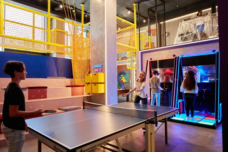 From climbing walls to table tennis, teens will struggle to be bored at Roam. Caesars Resort Bluewaters Dubai