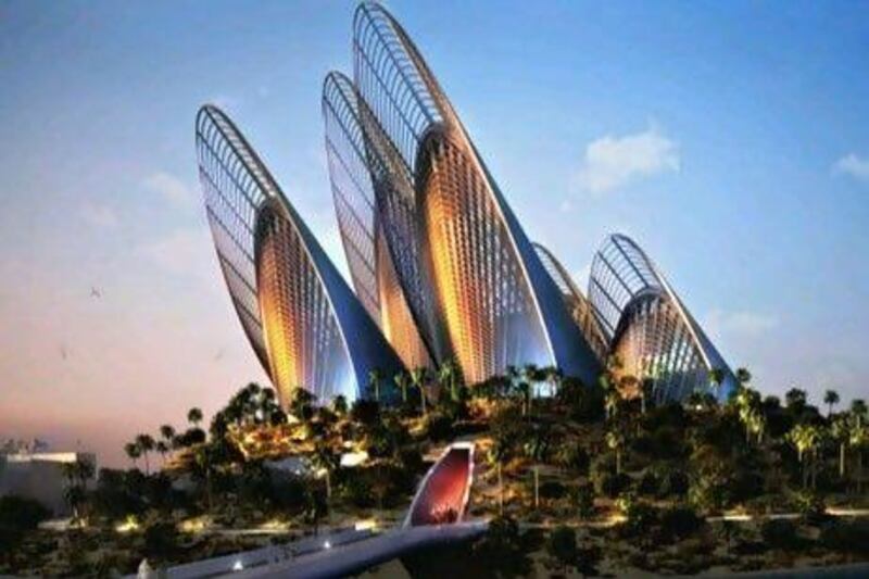 A computer generated rendering of the Zayed National Museum on Saadiyat Island. (Courtesy TDIC)