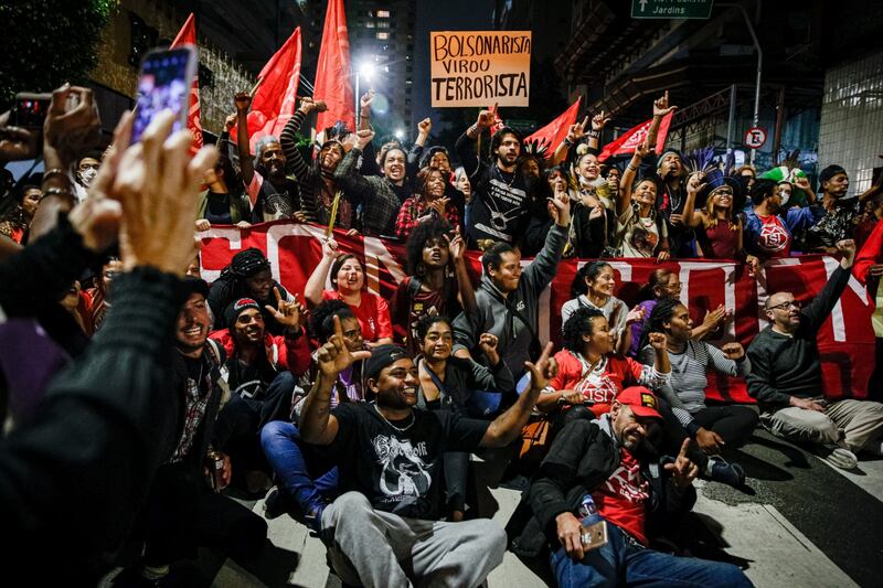 Demonstrators during a pro-government protest in Sao Paulo. Bloomberg