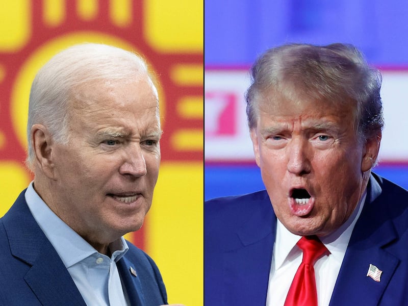 US President Joe Biden and his predecessor Donald Trump will not be allowed to bring notes on the stage or confer with staff during the 90-minute debate. AFP