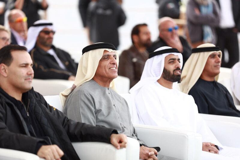 Ruler of RAK with officials and guests at the opening of the Jais Adventure Peak. Wam