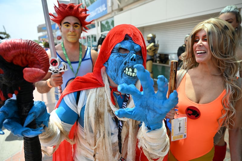 Cosplayers portraying 'Thundercats' characters. AFP