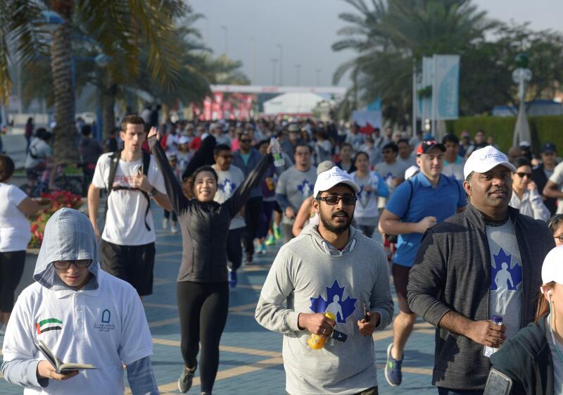 Abu Dhabi, United Arab Emirates - Terry Fox run at the Corniche on January 19, 2018. (Khushnum Bhandari/ The National)
