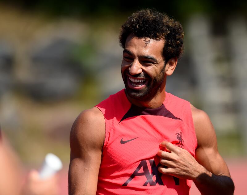Mohamed Salah of Liverpool during the pre-season training camp in Austria. All photos by Getty Images