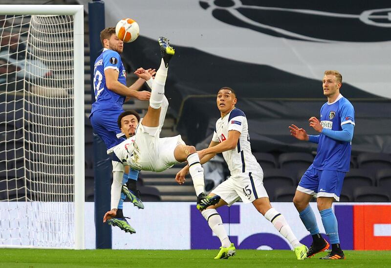 Dele Alli, 9 - A statement of intent from Alli, who struck a wonder goal when he opened the scoring with an acrobatic bicycle kick, before teeing up Carlos Vinicius and Gareth Bale after the break. Getty