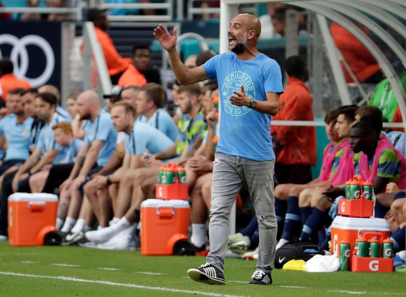 Manchester City manager Pep Guadiola. AP Photo