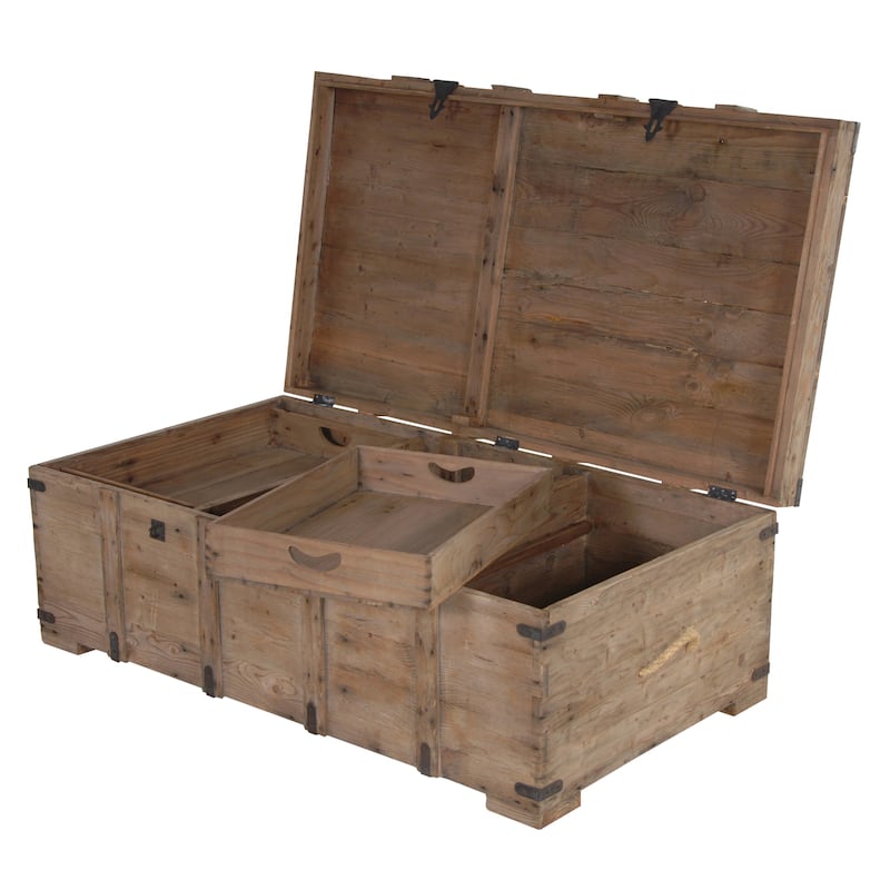 A trunk can double as a coffee table and a storage unit. Photo: Sweetpea & Willow
