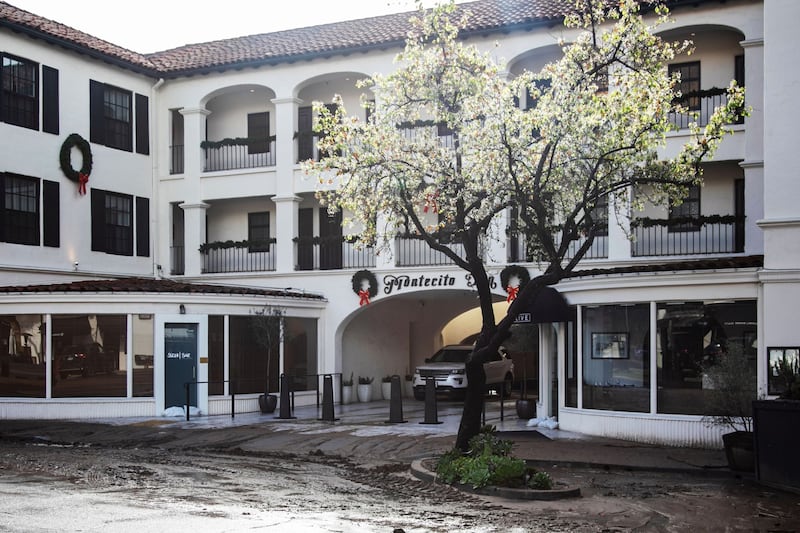 The posh Montecito Inn in Santa Barbara has flooded again. Bloomberg