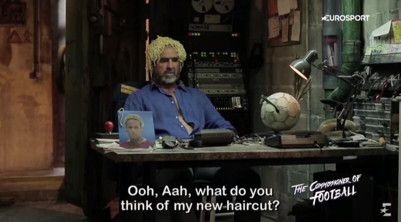 Eric Cantona responds to Neymar's infamous hairdo. YouTube