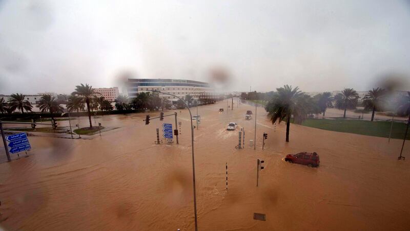 Shaheen made landfall in Oman on Sunday evening. EPA