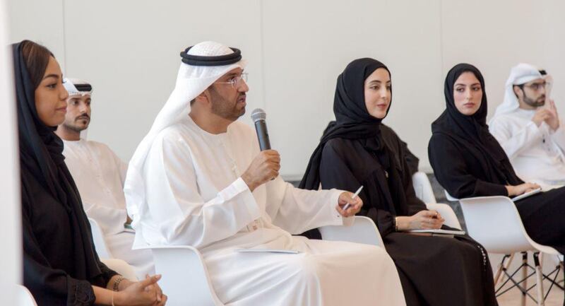 Abu Dhabi National Oil Company hosted another youth circle to promote Emirati talent. Credit: Emirates Youth Council