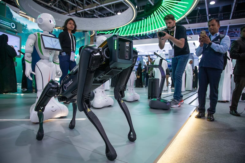 A robot dog was part of the tech show on Monday